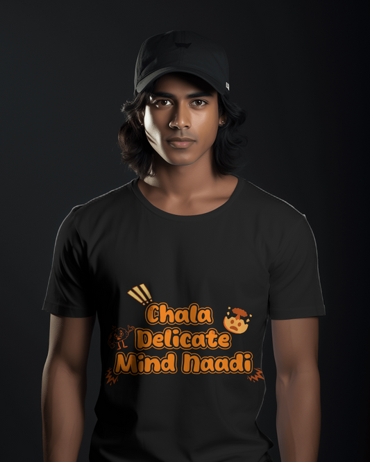 Chala Delicate Mind Naadi – Funny Telugu T-Shirt - Men classic crewneck Tshirt