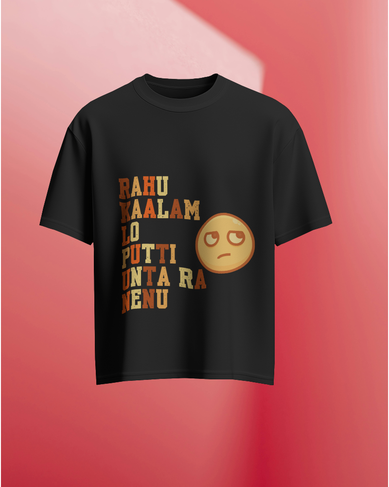 Rahu Kaalam Lo Putti Unta Ra Nenu – Badass Telugu T-Shirt - Men classic crewneck Tshirt